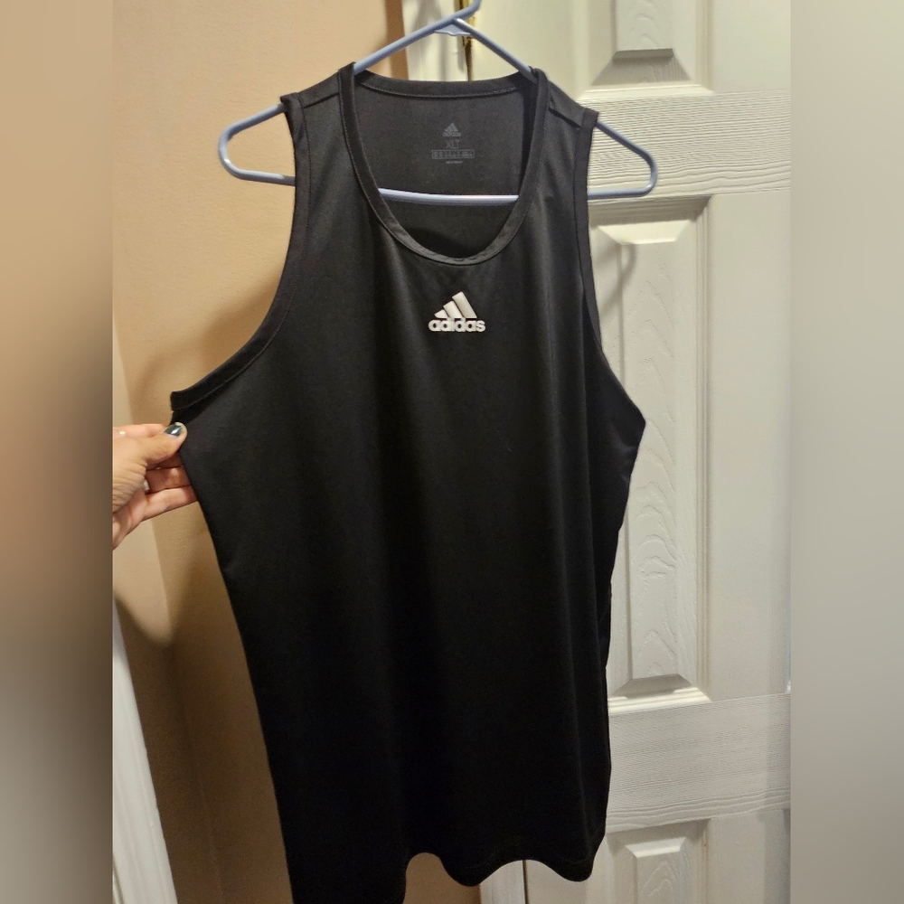 Adidas Black Sleeveless Top with Logo